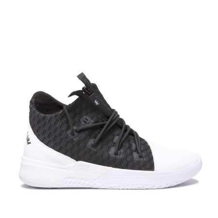 Supra Reason Mens High Tops Shoes Black/White UK 93PFE